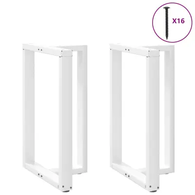 vidaXL Noge za barsko mizo v obliki črke T, 2 kosa, bele barve, 60x35x(90-91) cm, jeklo