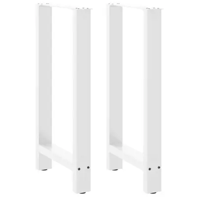 vidaXL Noge za barsko mizo bele barve 2 kosa 40 x (90-91) cm jeklo
