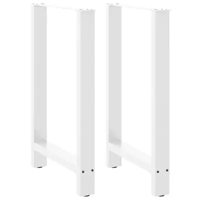 vidaXL Noge za barsko mizo bele barve 2 kosa 60 x (90-91) cm jeklo