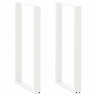 vidaXL Noge za barsko mizo v obliki črke U, 2 kosa, bele, 60 x (110-111) cm, jeklo