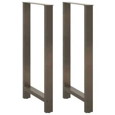 vidaXL Noge za barsko mizo iz naravnega jekla 2 kosa 60 x (110-111) cm jeklo