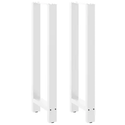vidaXL Noge za barsko mizo bele barve 2 kosa 40 x (110-111) cm jeklo