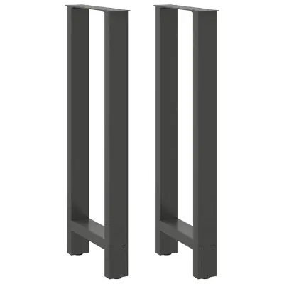 vidaXL Noge za barsko mizo antracitne barve 2 kosa 50 x (100-101) cm jeklo