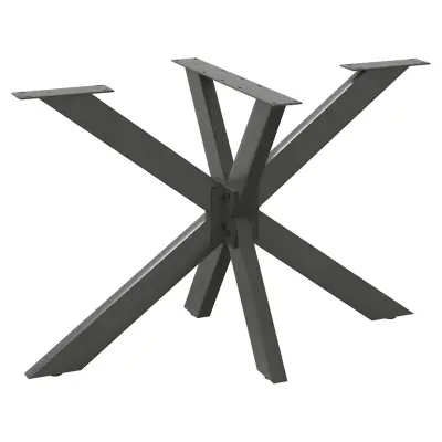 vidaXL Noge jedilne mize pajkove oblike antracitne 120x68x(72-73) cm jeklo