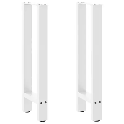 vidaXL Noge za konzolno mizico bele barve 2 kosa 28 x (72-73) cm jeklo