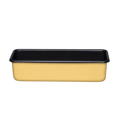 Pekač za kruh Colorful 30x10xh7,6cm / pravokoten / rumen / emajl