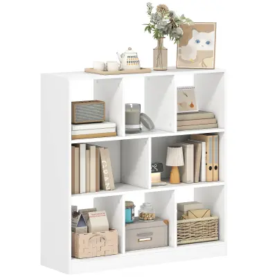 HOMCOM knjižna omara iverna plošča 97,5D x 30Š x 100V cm belo