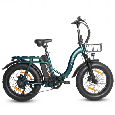 Zložljivo električno kolo ESKUTE D202, 48V 20,8Ah, dolg doseg, 20" debelo kolo, zeleno
