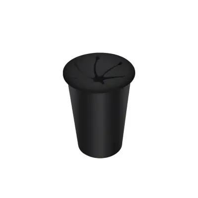 Silikonski avtomobilski koš s pokrovom - kompakten in pralni Black
