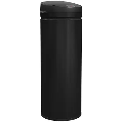 HOMCOM senzorski koš za smeti nerjaveče jeklo, plastika 30,5D x 30,5Š x 85V cm črno