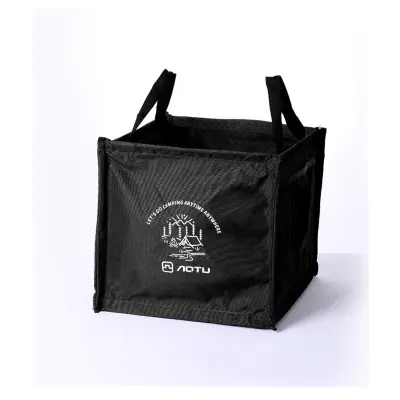 Zložljiv trikotni smetnjak 600D Oxford – z ročaji in žepom Black