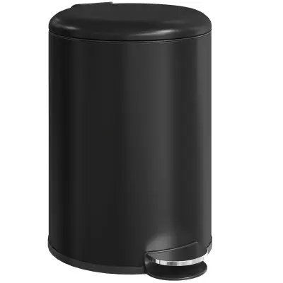 HOMCOM koš za smeti kovina, plastika 36D x 30Š x 44V cm črno