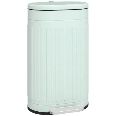 HOMCOM koš za smeti kovina, plastika 36,5D x 31,2Š x 60,8V cm zeleno