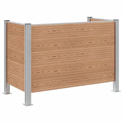 vidaXL Ograja za koš za smeti Rjava 161 x 85 x 115 cm Aluminij in WPC