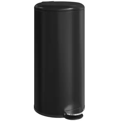 HOMCOM koš za smeti kovina, plastika 36D x 30Š x 63,5V cm črno