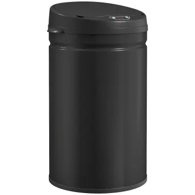 HOMCOM senzorski koš za smeti nerjaveče jeklo, plastika 32D x 30,5Š x 51V cm črno
