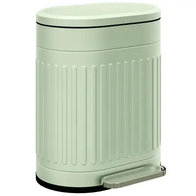 HOMCOM koš za smeti kovina, plastika 36,5D x 31,2Š x 45V cm zeleno