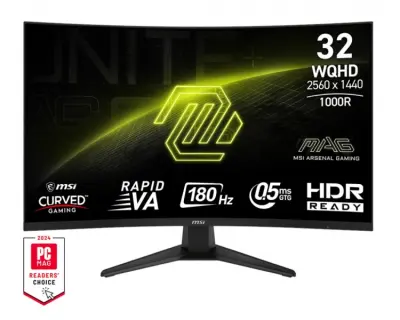 Popravljen artikel - MSI MAG 325CQF  80 cm 31,5'' VA  WQHD 180Hz 0,5Ms GtG črn gaming monitor