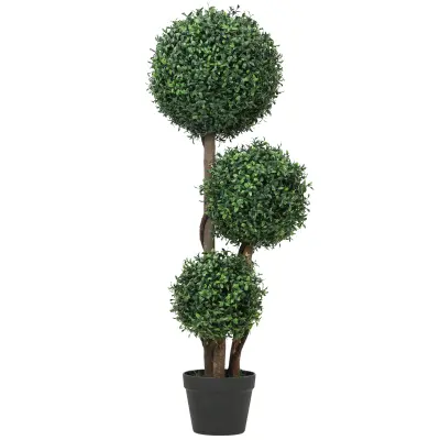 HOMCOM umetna rastlina plastika, les Ø30 x 100V cm zeleno