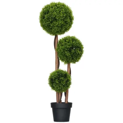HOMCOM umetna rastlina PE 27D x 27Š x 110V cm zelena