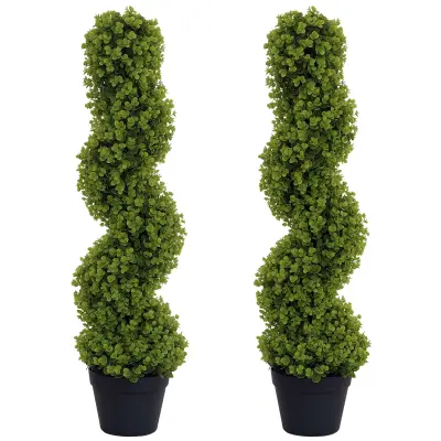 HOMCOM umetne rastline plastika, jeklo Ø17,5 x 90V cm zeleno