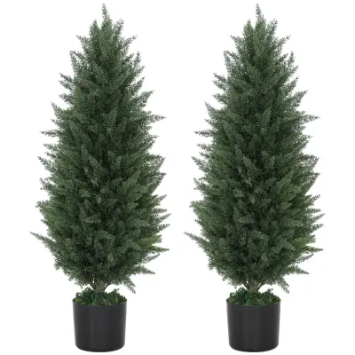 HOMCOM umetna rastlina PE 33D x 33Š x 90V cm zeleno