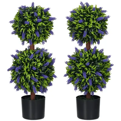HOMCOM umetna rastlina plastika, jeklo 15D x 15Š x 70V cm zelena