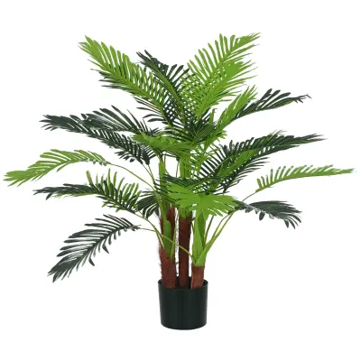 HOMCOM umetna rastlina plastika, cement Ø16 x 100V cm zeleno