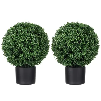 HOMCOM umetna rastlina PE, jeklo 40D x 40Š x 52V cm zelena