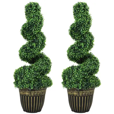 HOMCOM umetna rastlina PE, jeklo 30D x 30Š x 90V cm zelena