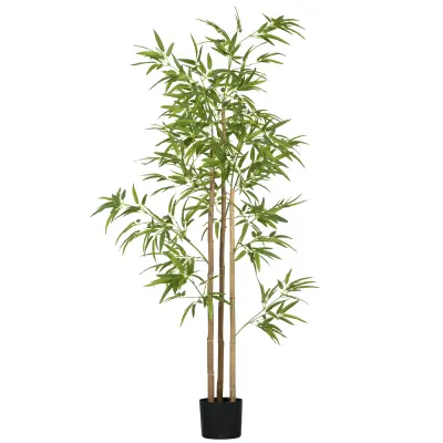 HOMCOM umetna rastlina plastika, kovina Ø17 x 180V cm zelena