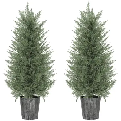 HOMCOM umetna rastlina plastika, kovina Ø15 x 90V cm zeleno