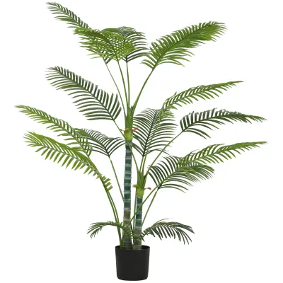 HOMCOM umetna palma plastika, cement 20D x 20Š x 175V cm zelena