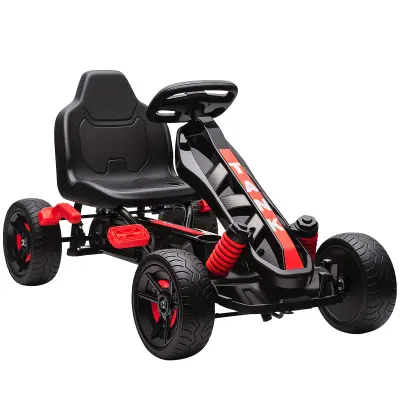 AIYAPLAY Gokart avtomobil na pedala z ročno zavoro, avtomatsko sklopko in EVA kolesi