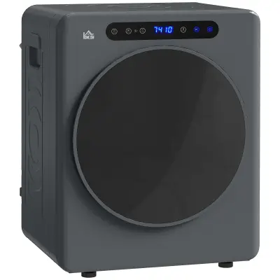 HOMCOM mini kondenzacijski sušilnik nerjaveče jeklo, ABS 49D x 43Š x 61V cm sivo