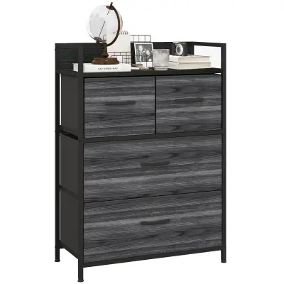 HOMCOM predalnik poliester, jeklo 60D x 29Š x 85V cm Črn