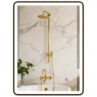 HOMCOM kopalniško ogledalo kaljeno steklo, kovina 80D x 5Š x 60V cm črno