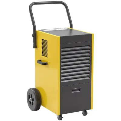 DURHAND gradbeni razvlaževalnik jeklo 51,5D x 46Š x 90V cm rumena