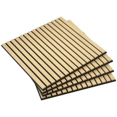 HOMCOM akustična plošča MDF, PET 60D x 60Š x 2,1V cm hrast