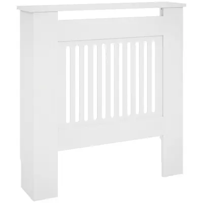 HOMCOM pokrov za radiator iverna plošča, MDF 78D x 19Š x 81V cm bela
