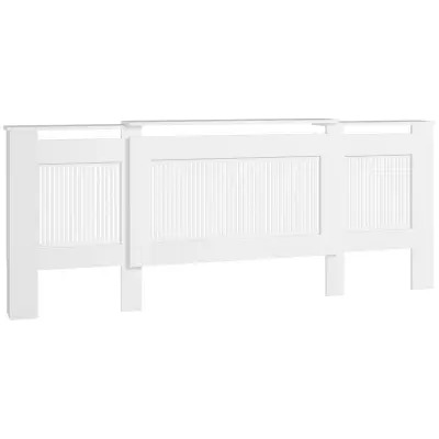 HOMCOM pokrov za radiator iverna plošča, MDF 201D x 19Š x 81,5V cm bela