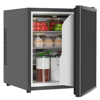 HOMCOM mini hladilnik, kovina in ABS, 51 D x 43 Š x 51,3 V cm, črn