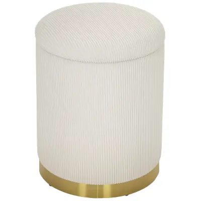 HOMCOM sedežni blažnik poliester, pena 36D x 36Š x 44V cm Krem bel