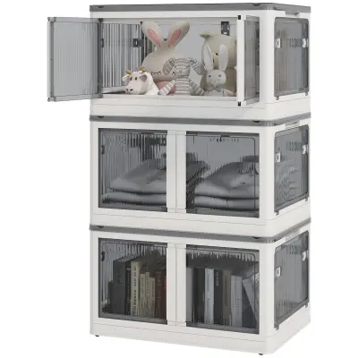 HOMCOM shrambena škatla umetna masa 60D x 42Š x 34V cm Bel