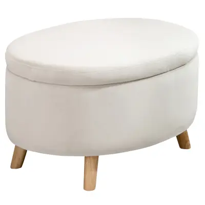 HOMCOM sedežna klop poliester, pena 71Š x 51,5G x 42V cm Bež