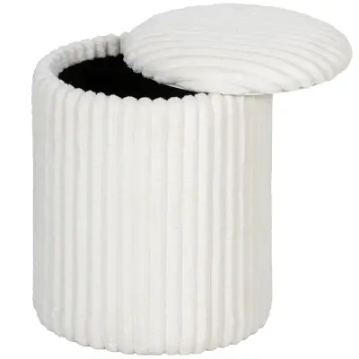 HOMCOM shrambeni blažnik vrvasto blago, vezan les 35D x 35Š x 45V cm Bel