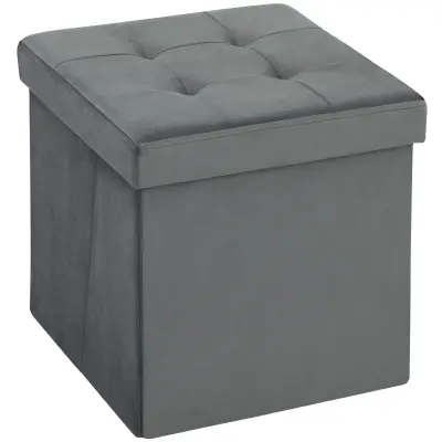 HOMCOM sedežni blažnik poliester, netkano blago 38D x 38Š x 38V cm Siv
