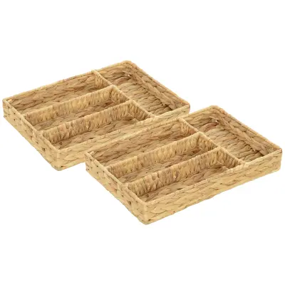 HOMCOM shrambena koara vodna hijacinta, kovina 36D x 26Š x 5V cm Naraven les