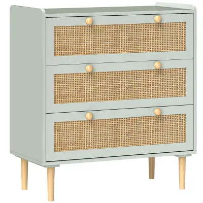HOMCOM Komoda MDF 80D x 40Š x 87,5V cm Zelena