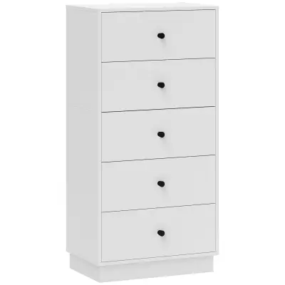 HOMCOM Komoda iverna plošča 47D x 29Š x 95V cm Bela